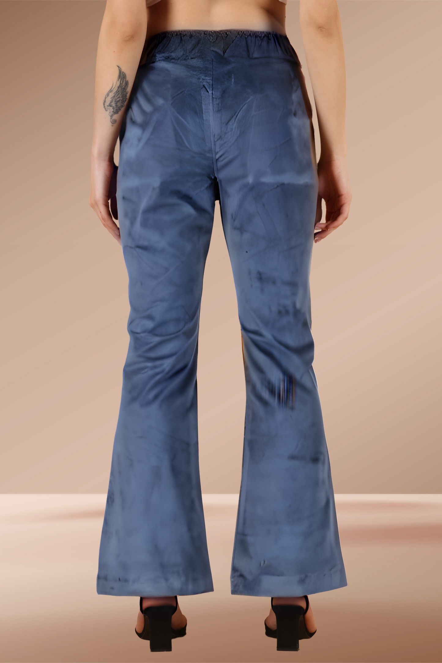 Buy Plus Size Navy Corduroy Bell Bottom At Apella | Sizes XS to 10 XL | India | Free Delivery | Customized