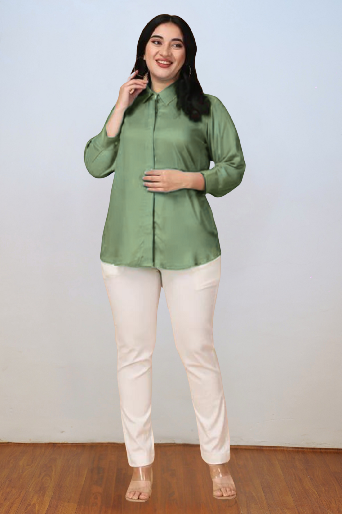 Buy Plus Size Pista Canvas Solid Rayon Shirt At Apella | Sizes XS to 10 XL | India | Free Delivery | Customized