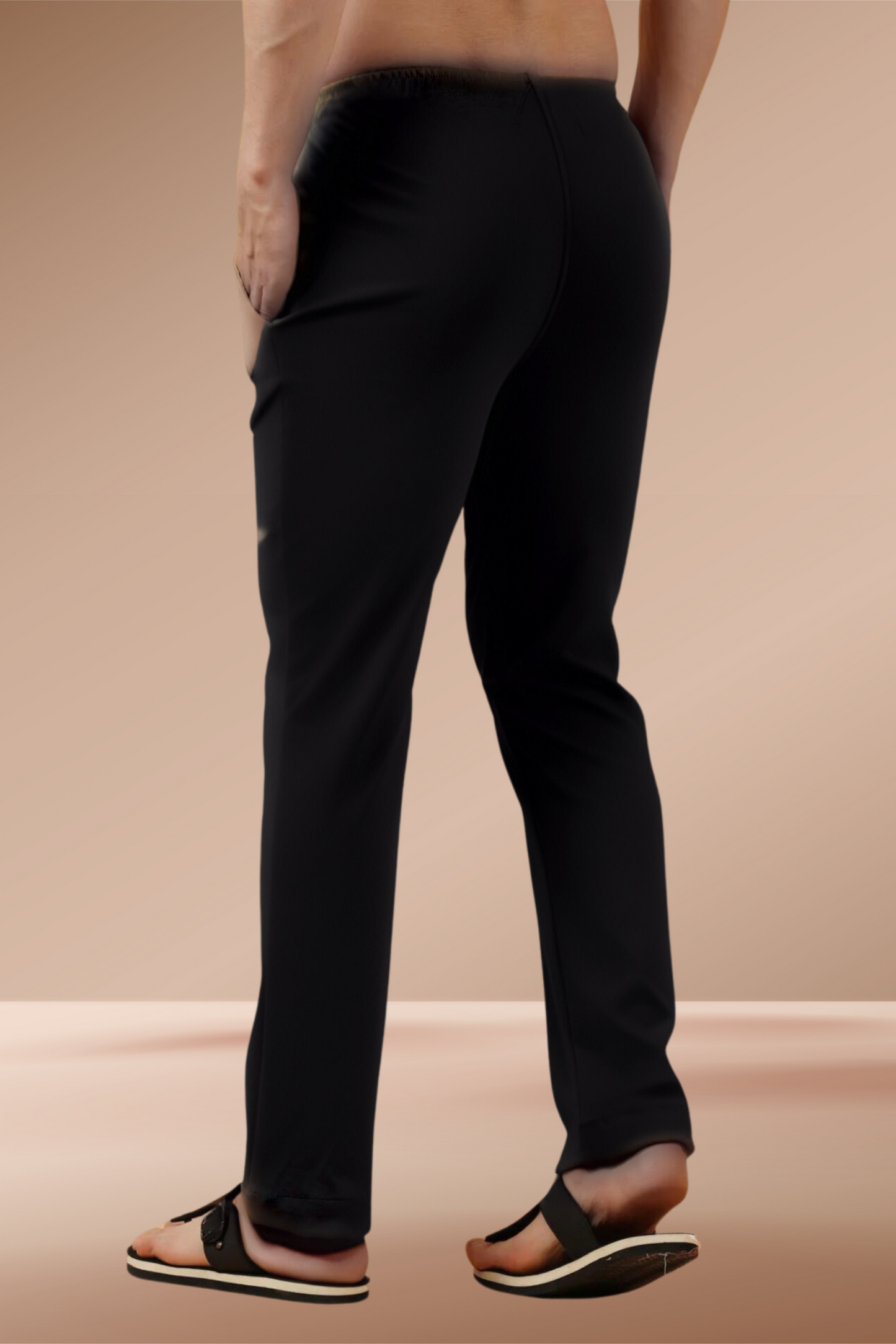 Buy Plus Size Black Stretch Joggers At Apella | Sizes XS to 10 XL | India | Free Delivery | Customized