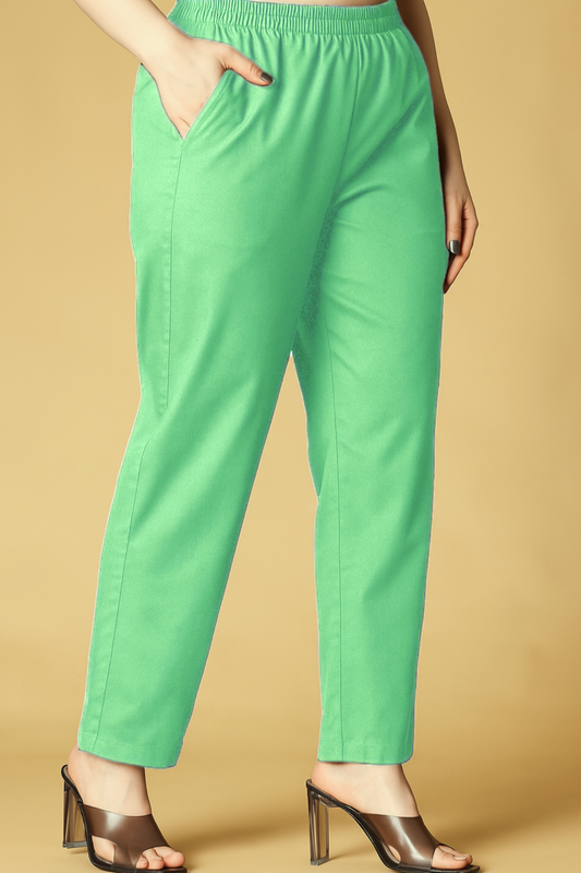 Mint Green Cotton Kurti Pant
