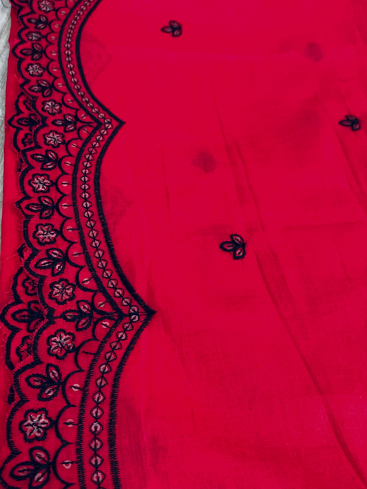 Cherry Bloom Embroidered Mul Dupatta