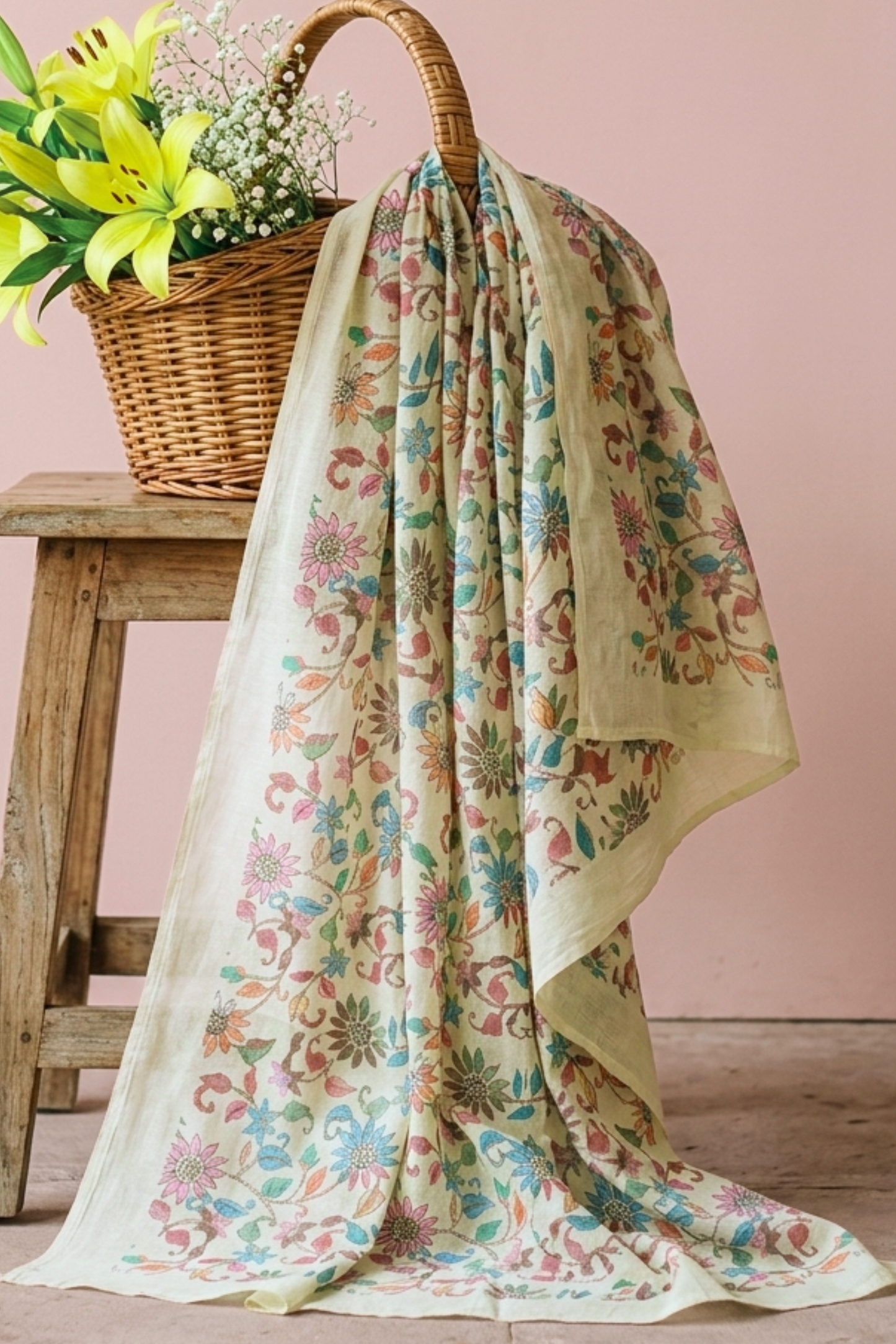Blush Green Organza Dupatta