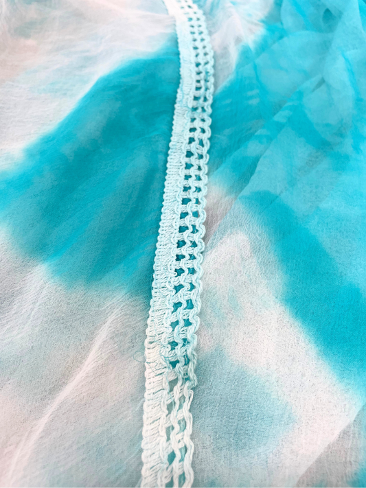 Blue Chiffon Tie & Dye Dupatta