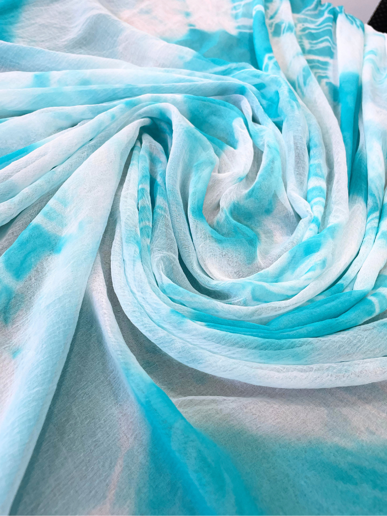 Blue Chiffon Tie & Dye Dupatta