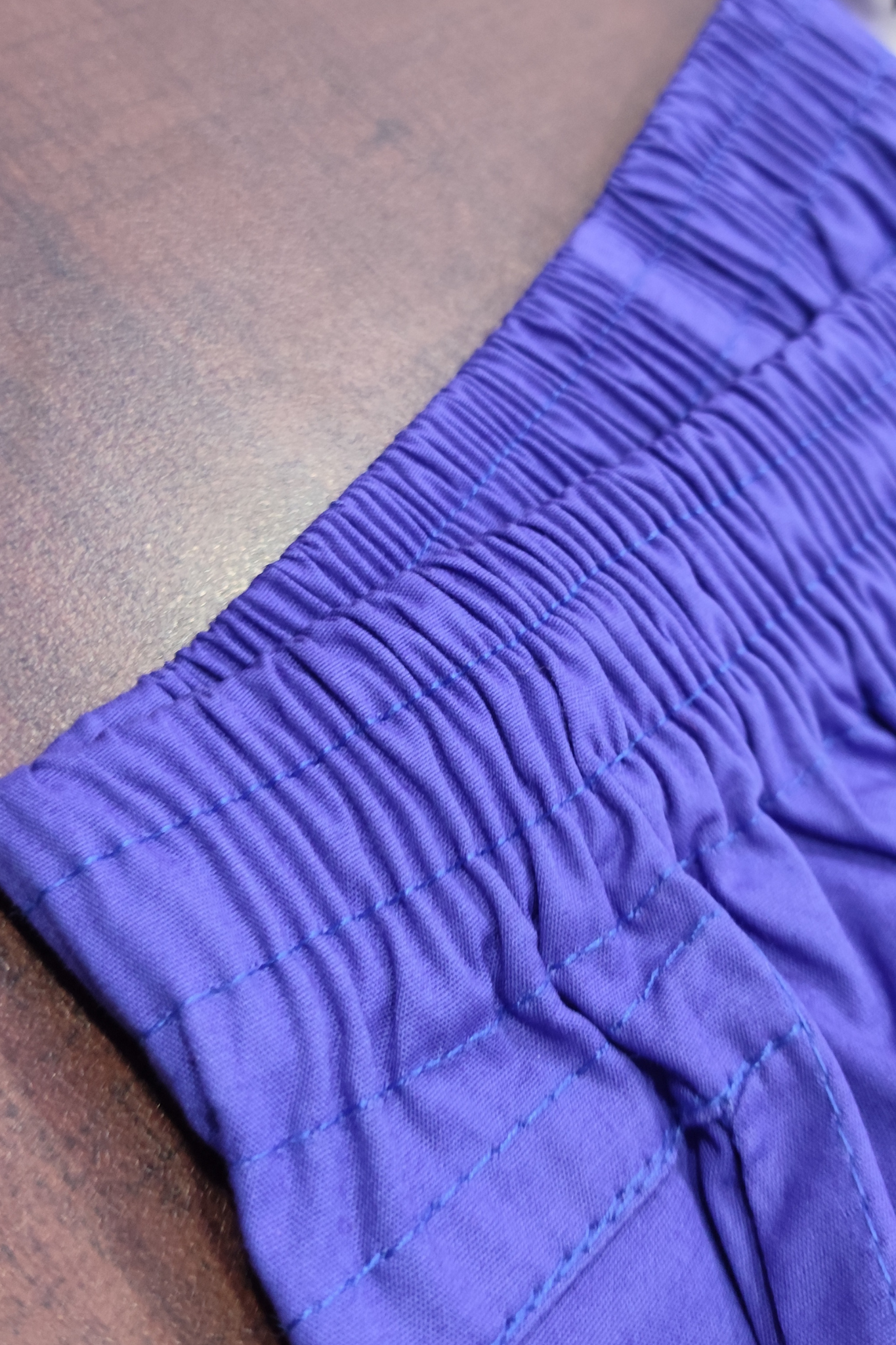 Blue Embellished Cotton Palazzo