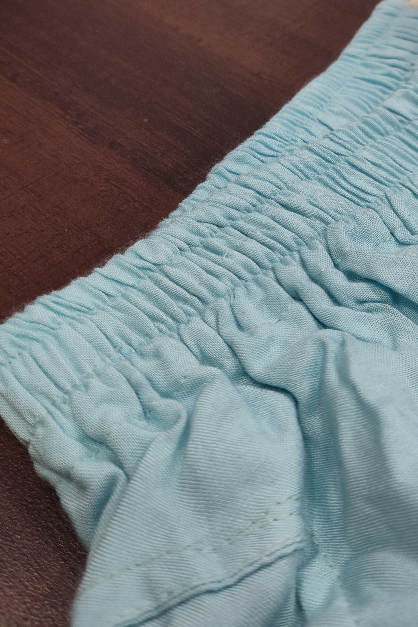 Detailed Sky Blue Rayon Palazzo