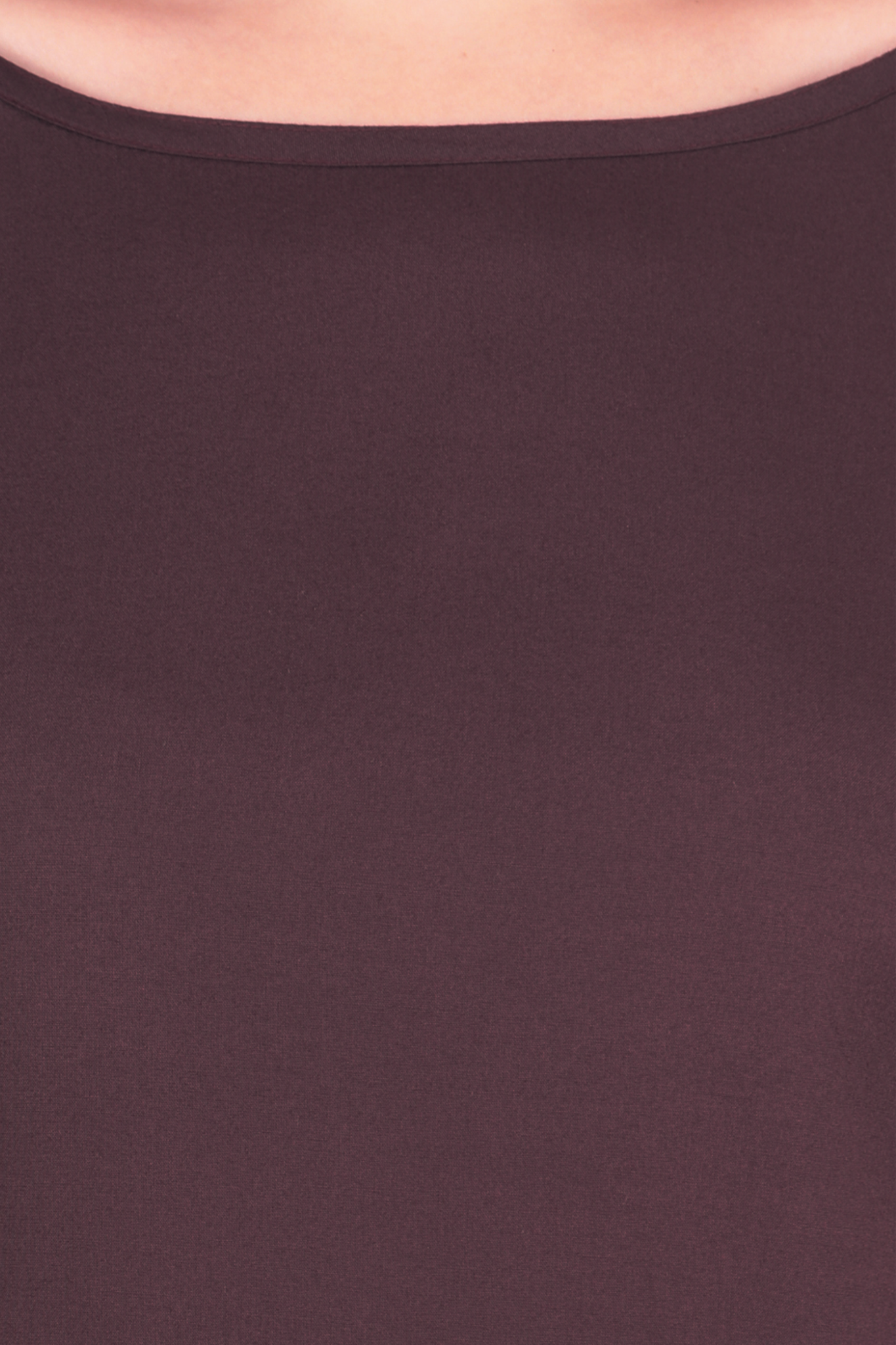 Buy Plus Size Coffee Pearl Sleeved Top At Apella | Sizes XS to 10 XL | India | Free Delivery | Customized