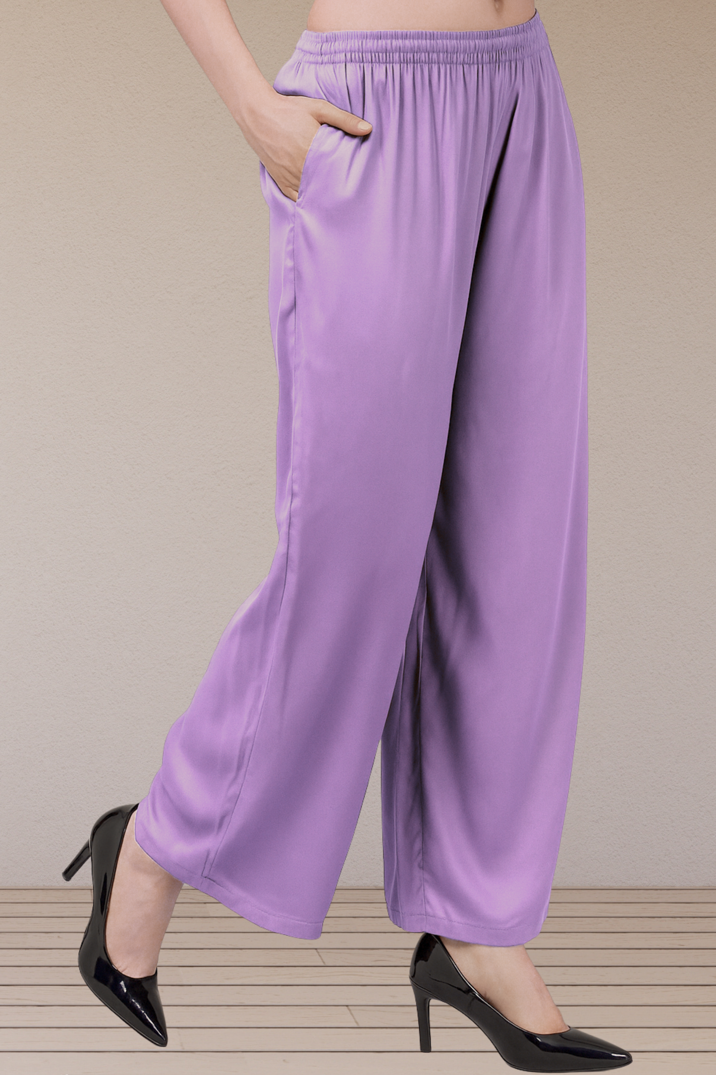 Lavender Flared Palazzo Pant