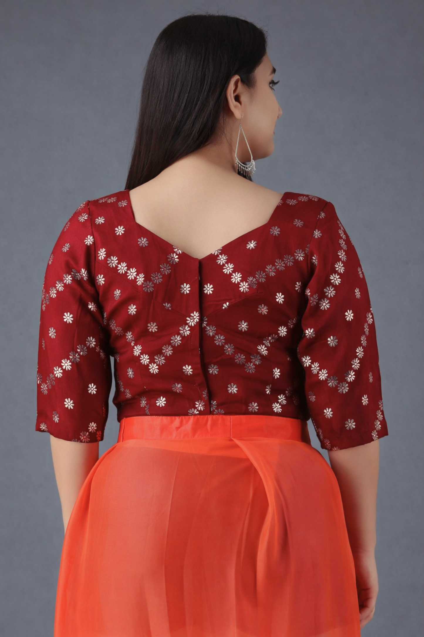 Deep Maroon Silk Blouse