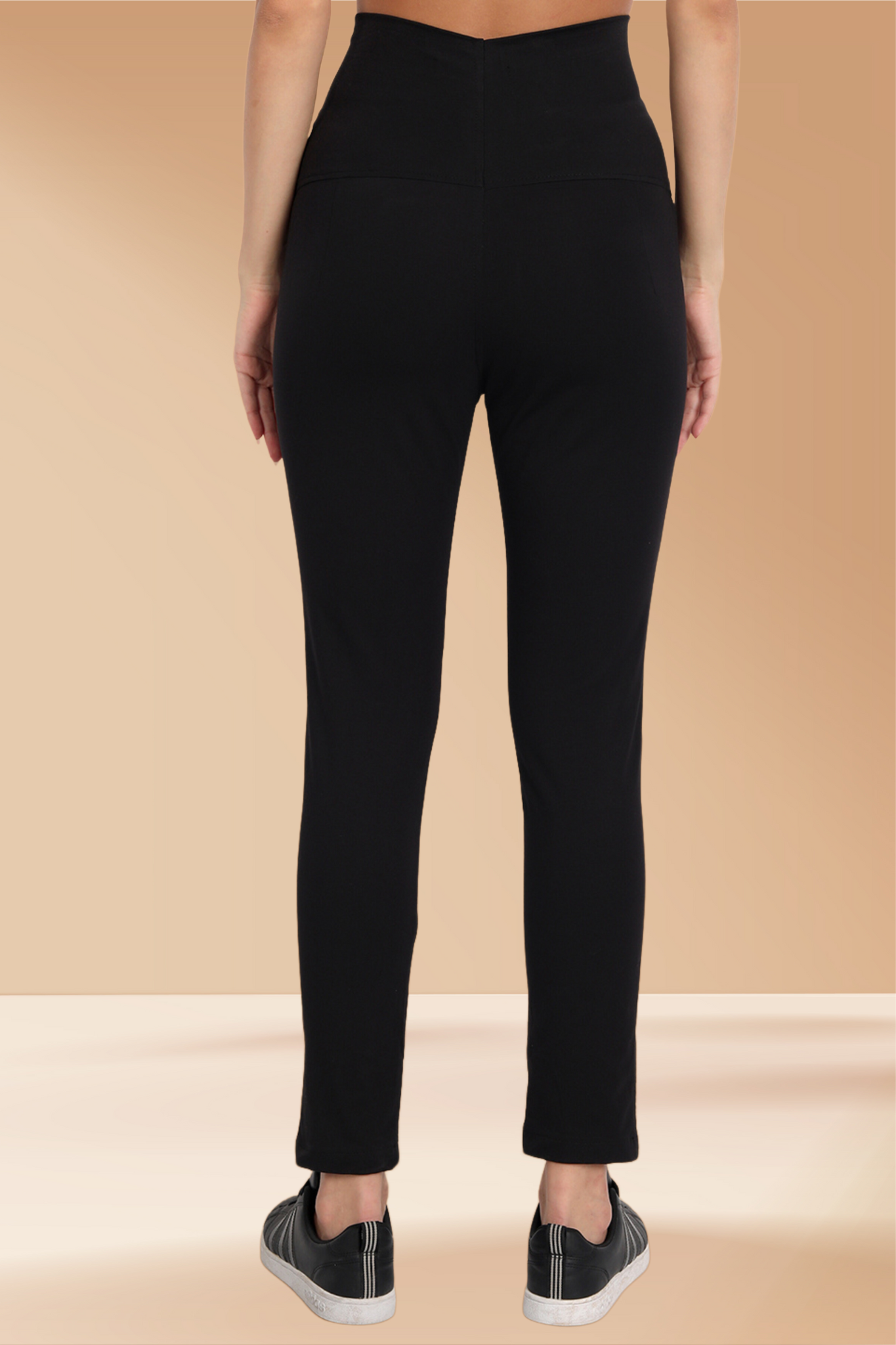 Buy Plus Size Black Tummy Tucker Jeggings At Apella | Sizes XS to 10 XL | India | Free Delivery | Customized