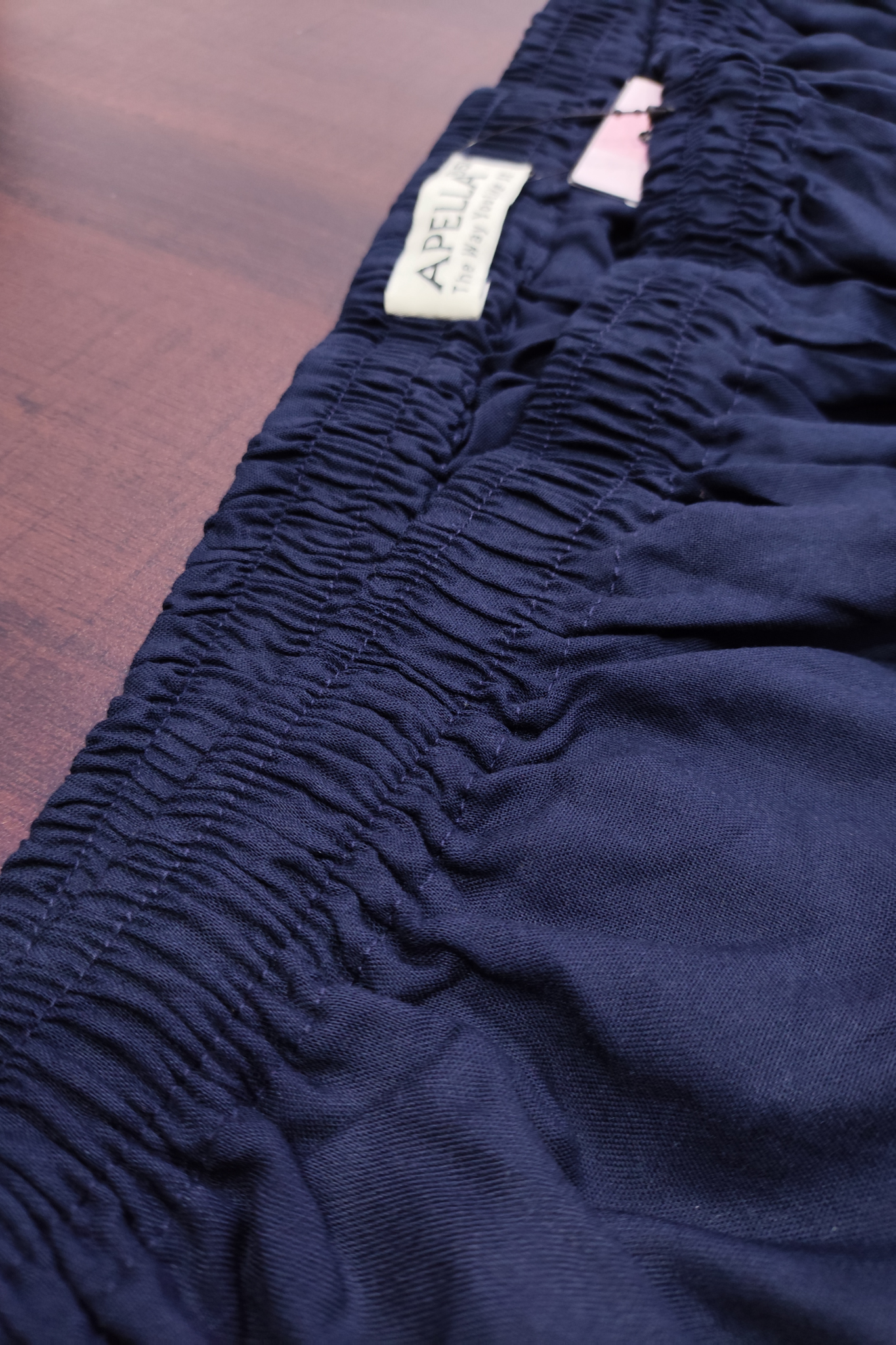 Navy Blue Embroidered Rayon Palazzo