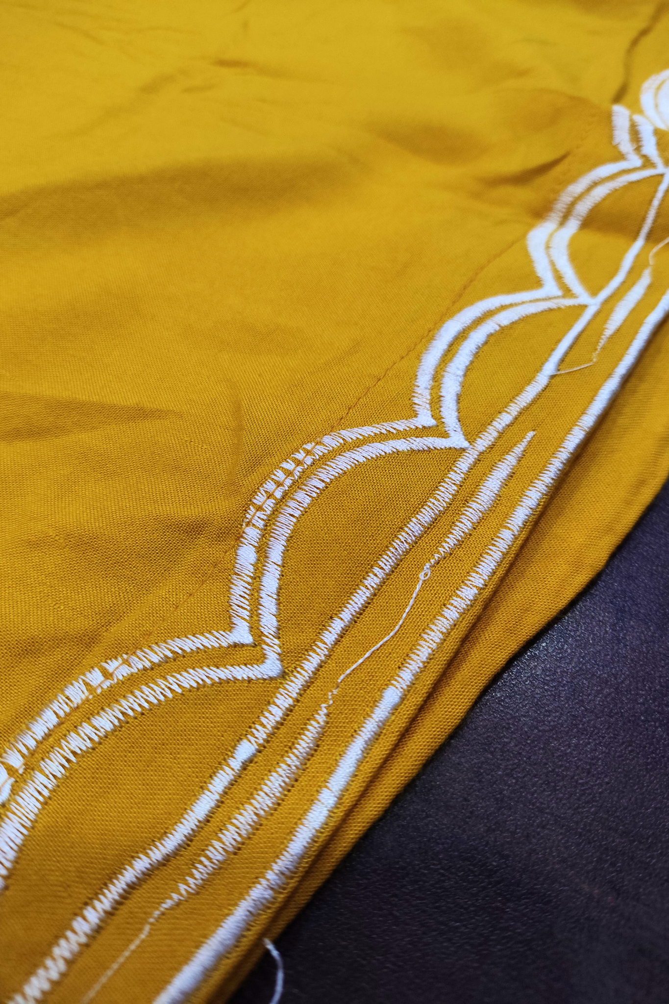 Mustard Detailed Rayon Palazzo