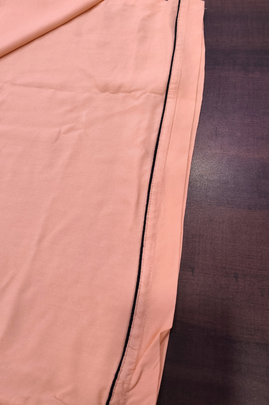 Apricot Detailed Hemline Rayon Palazzo