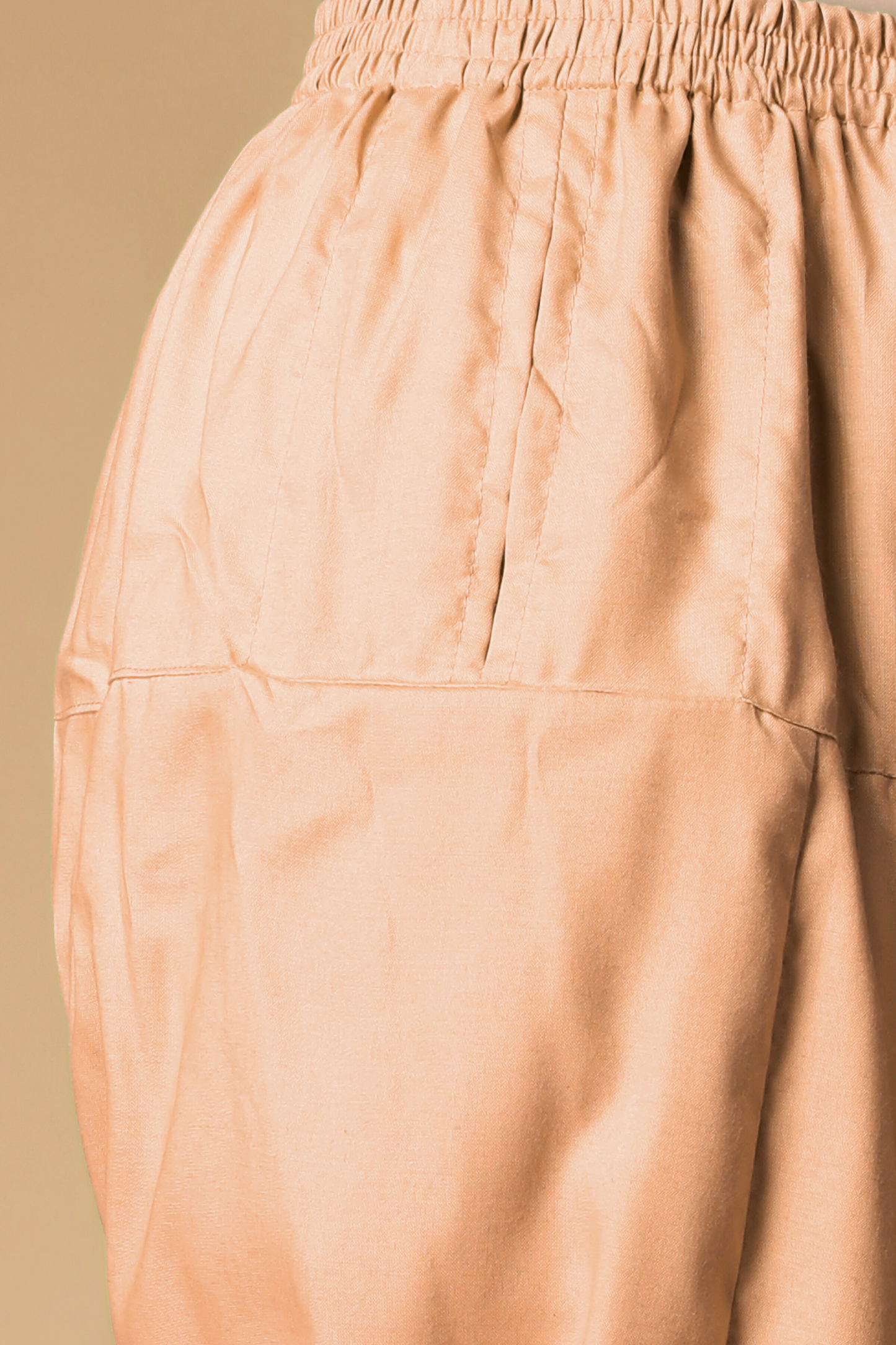 Apricot Rayon Pleated Salwar