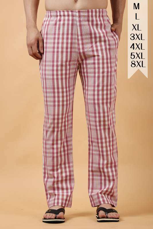 Soft Red Checked Cotton Pajama