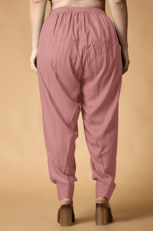 Light Onion Rayon Pleated Salwar