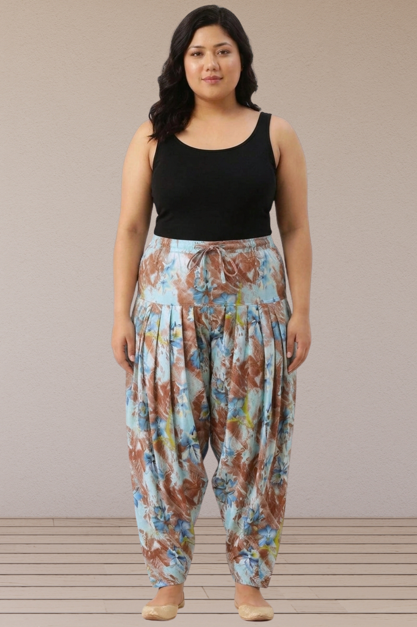 Aabir Blue Floral Printed Salwar