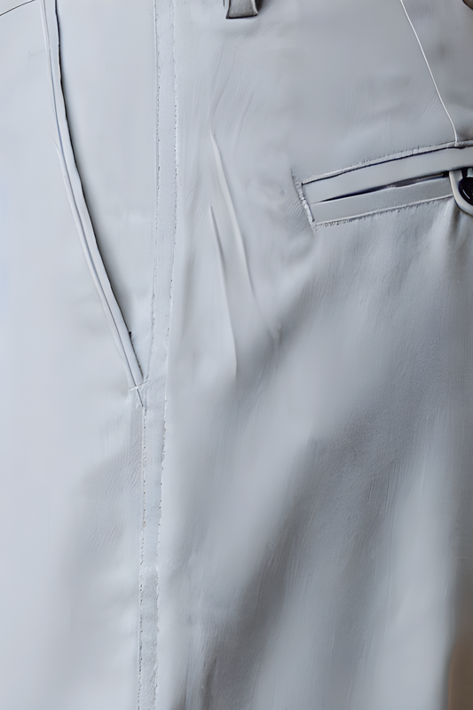 Steel Grey Solid Formal Trousers