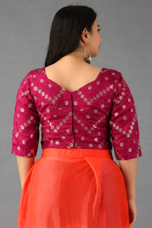 Vibrant Magenta Silk Blouse