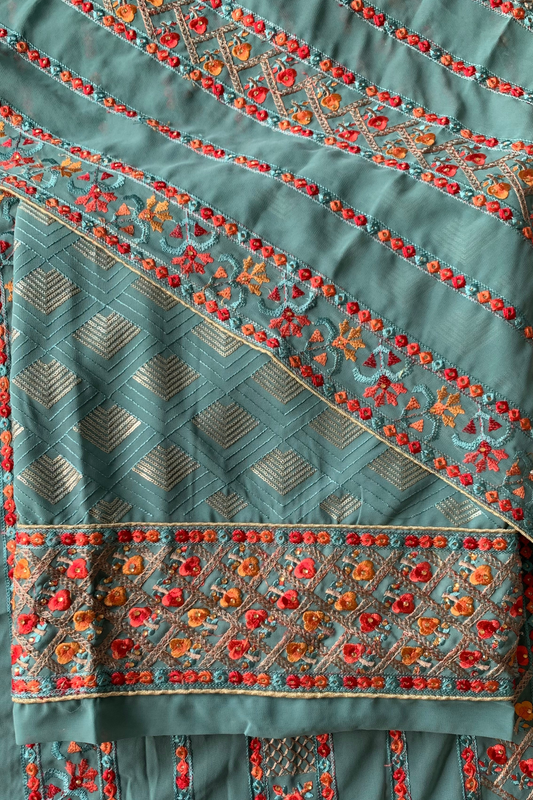 Buy Plus Size Dusty Green Fancy Suit At Apella | Sizes XS to 10 XL | India | Free Delivery | Customized