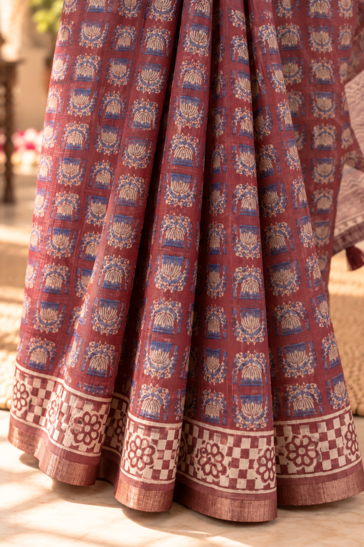 Aaradhya Printed Saree With 1.5 Mtr Blouse Piece