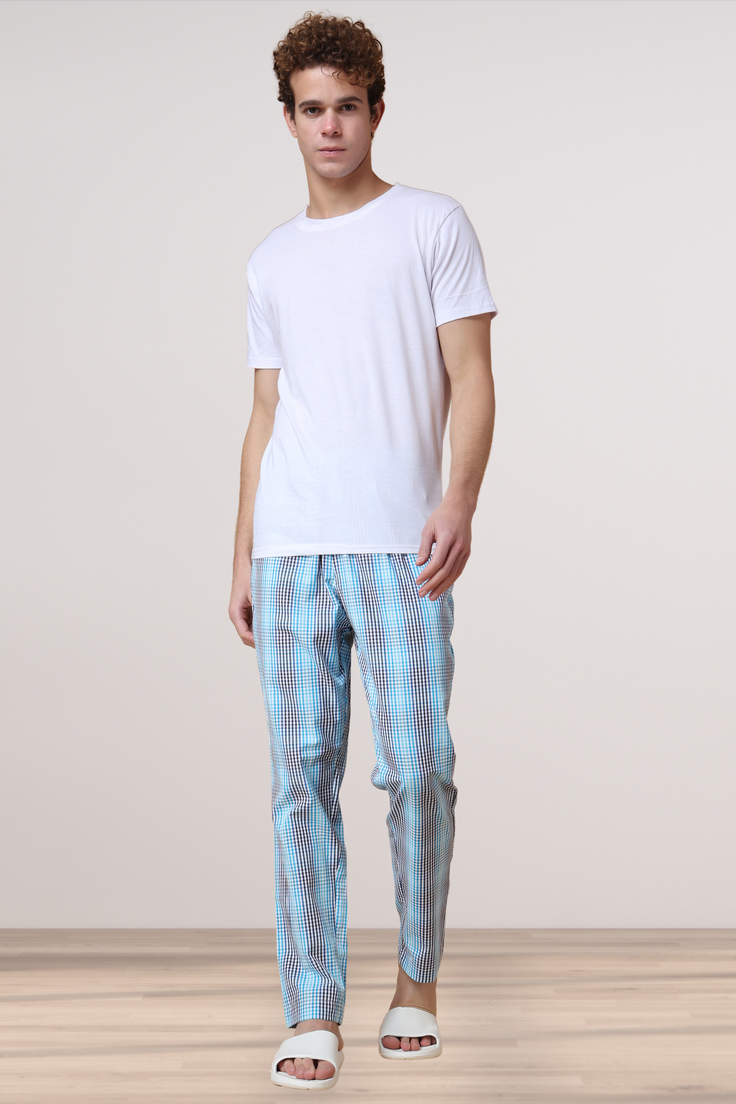 All The Blues Checked Pajama