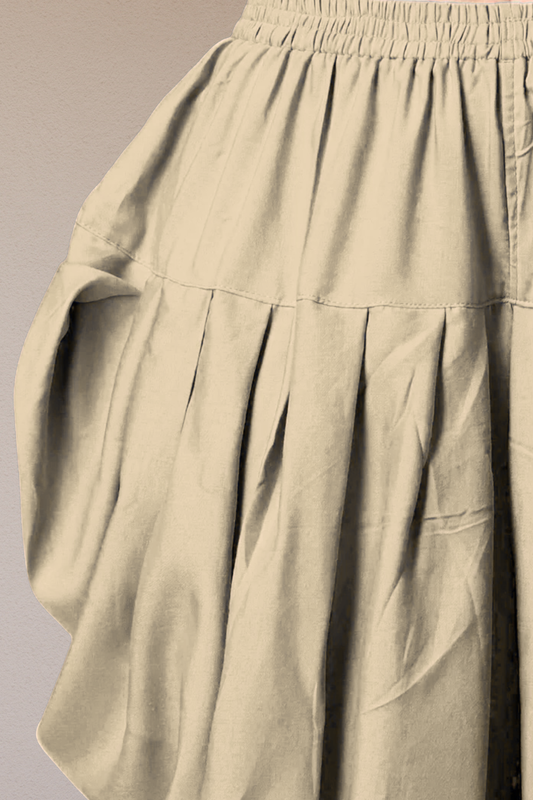 Almond Beige Belted Dhoti Salwar