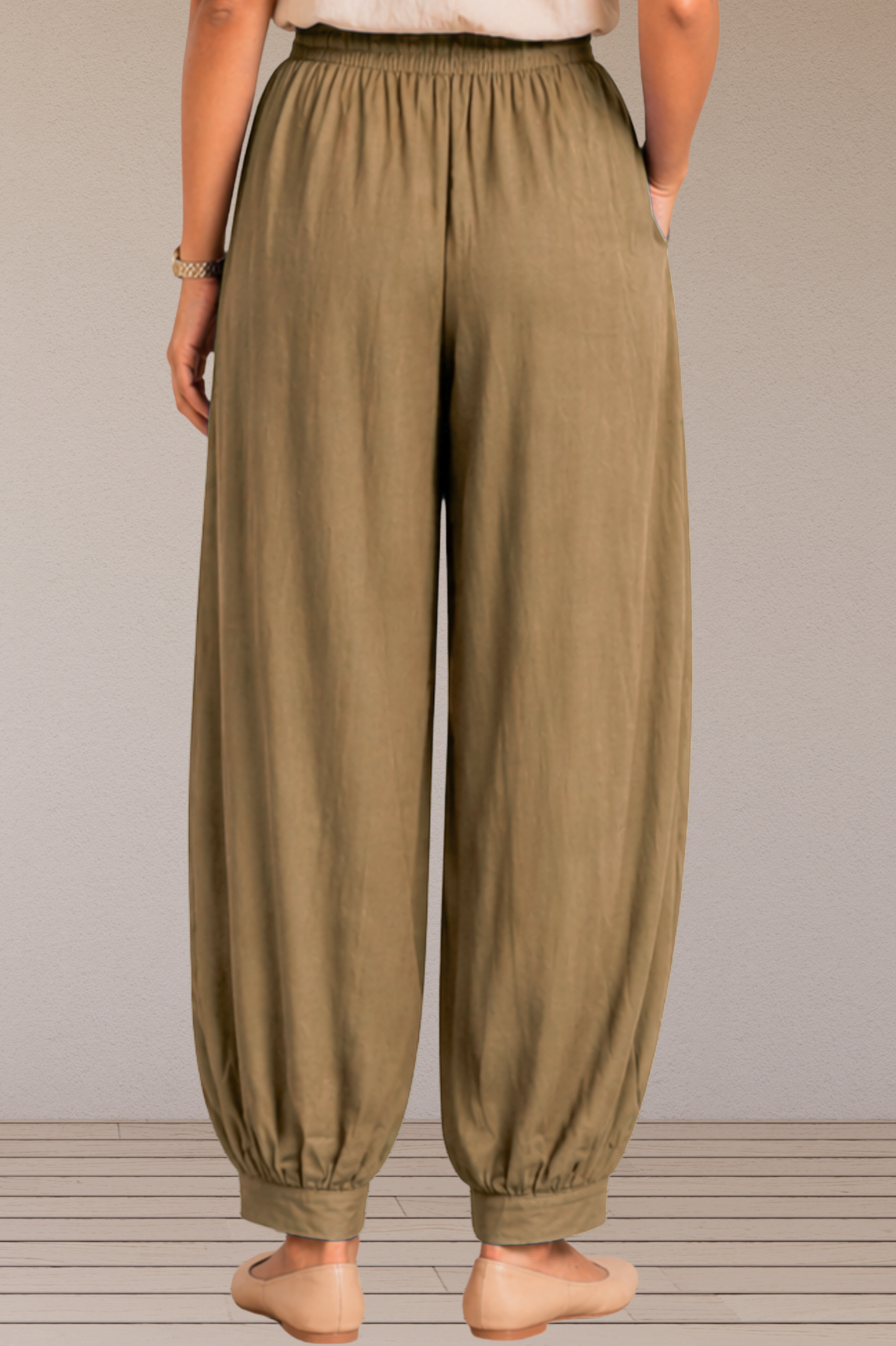 Almond Beige Rayon Afghani Pants