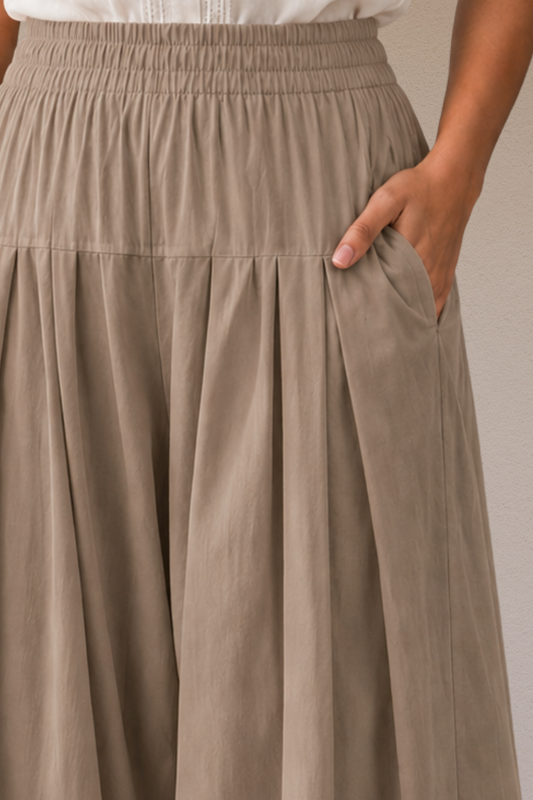 Almond Beige Rayon Farshi Salwar