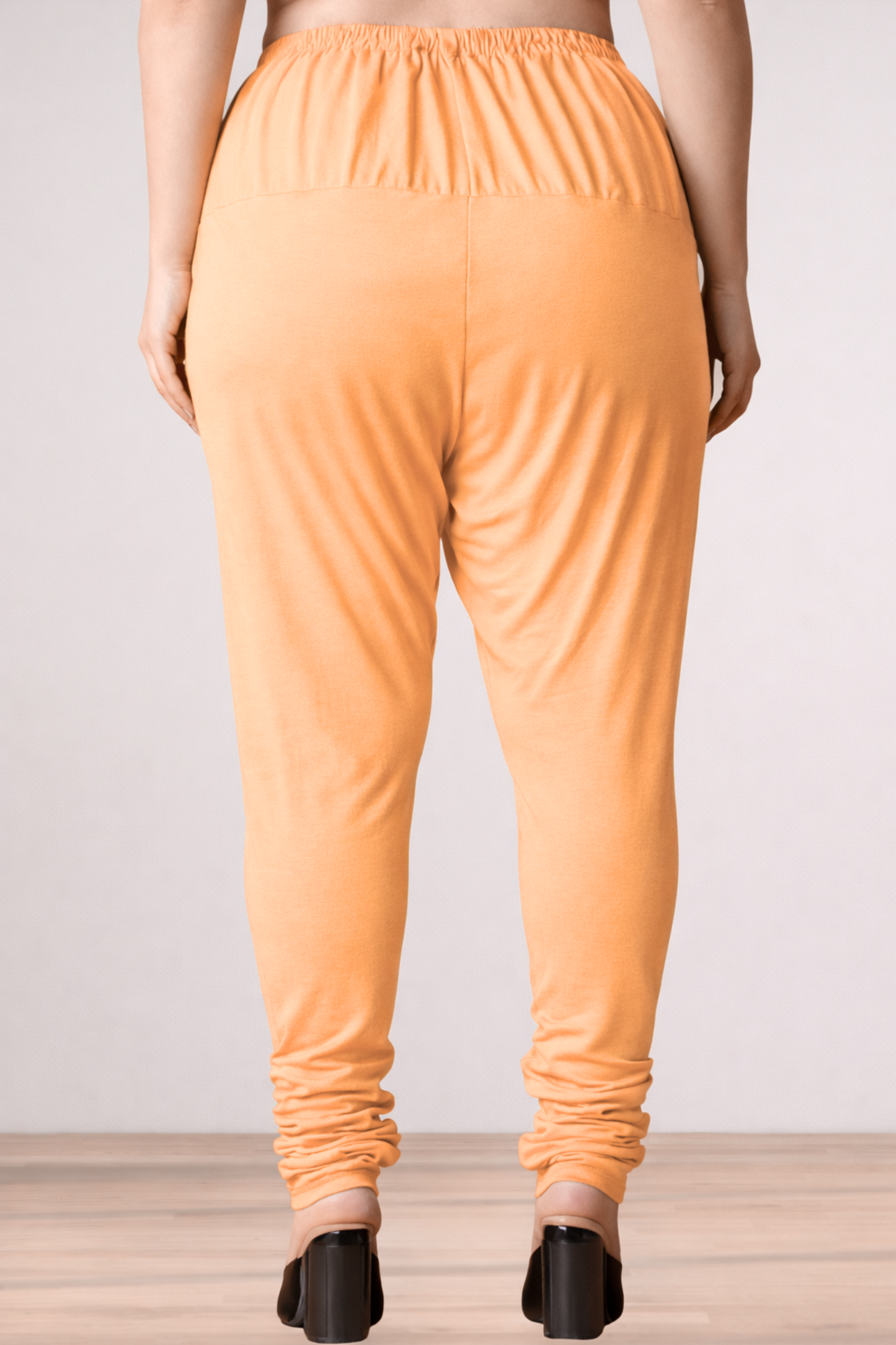 Apricot Cotton Churidar Pants