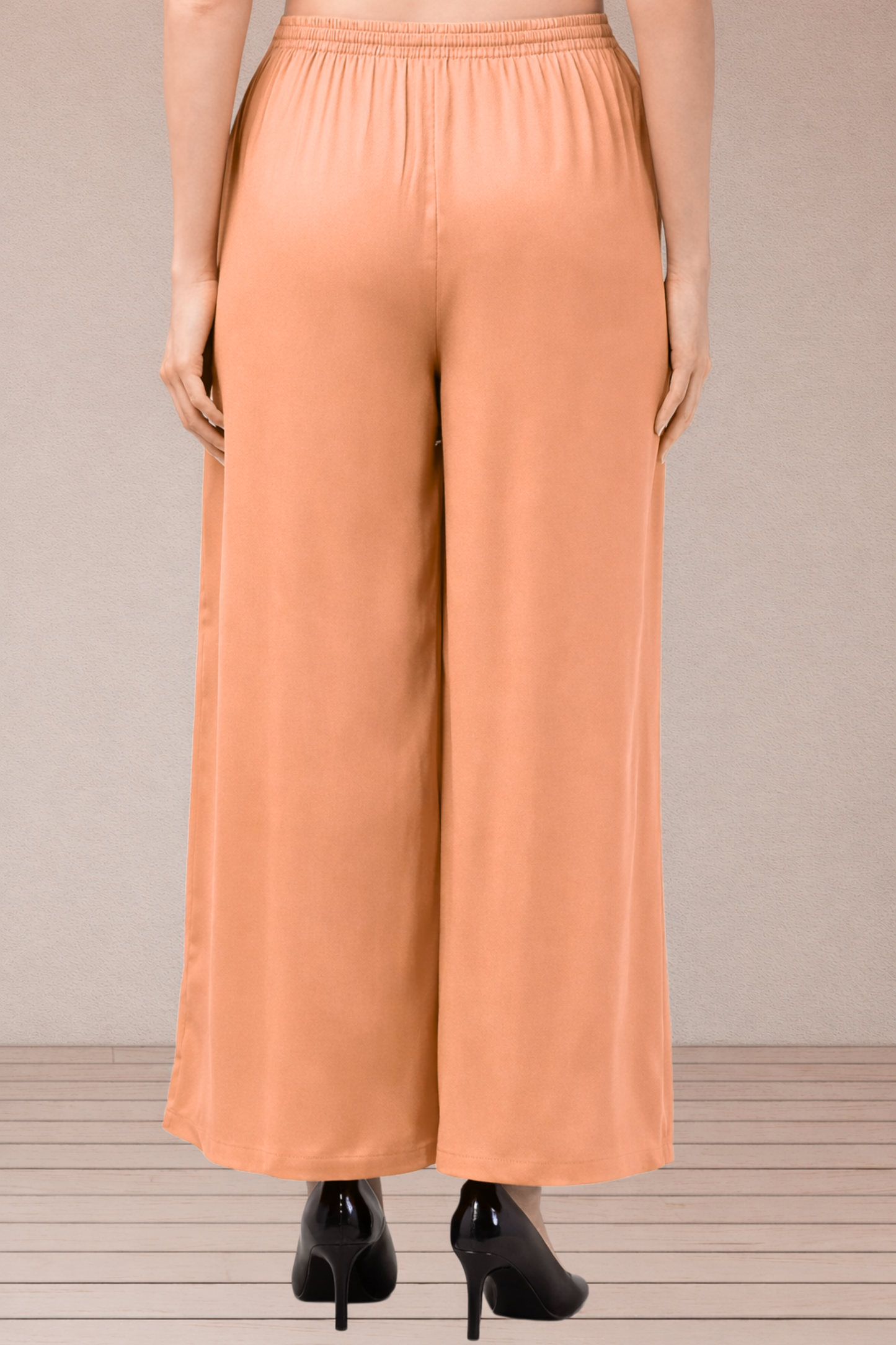 Apricot Flared Palazzo Pant