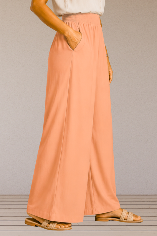 Apricot Flared Palazzo Pant