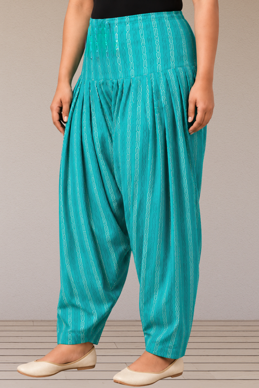 Aqua Weave Cotton Printed Salwar
