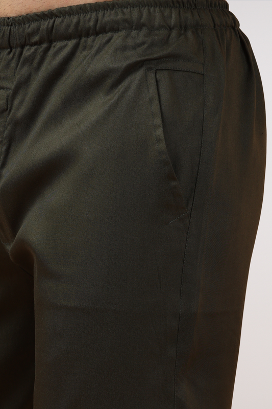 Army Green Tencel Capri