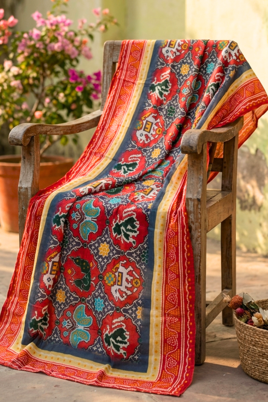 Artistic Maroon Printed Dupatta
