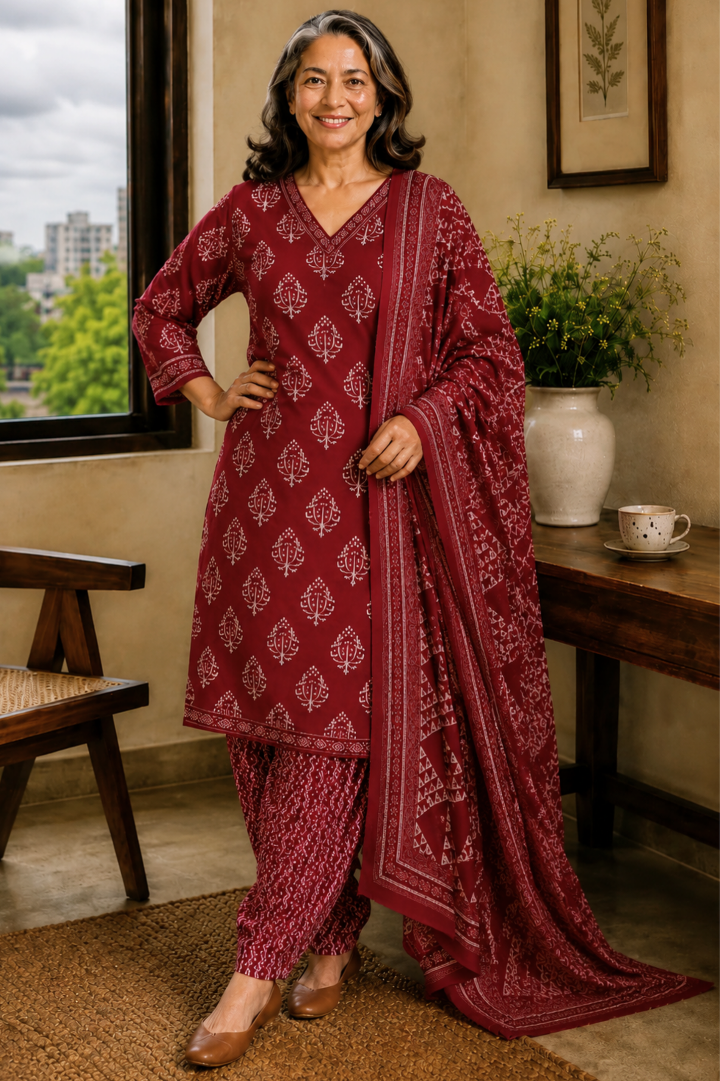 Arunima Block Printed Cotton Suit