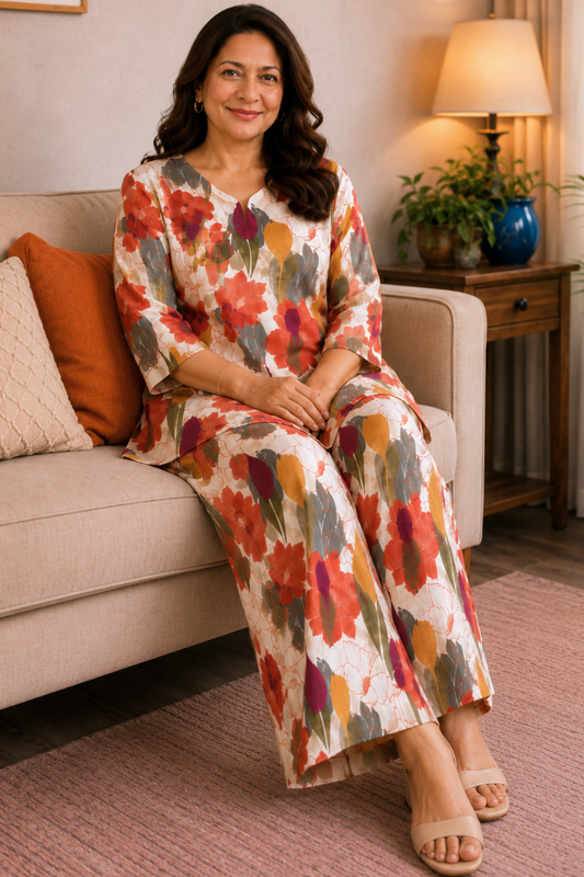 Autumn Flora Cotton Co-ord Set