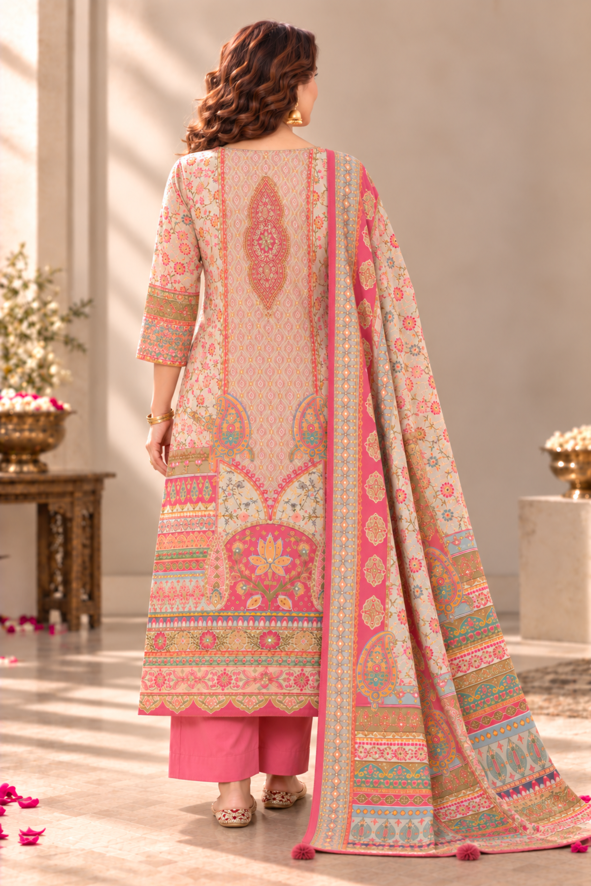 Ayesha Karachi Muslin Suit With Aari Work