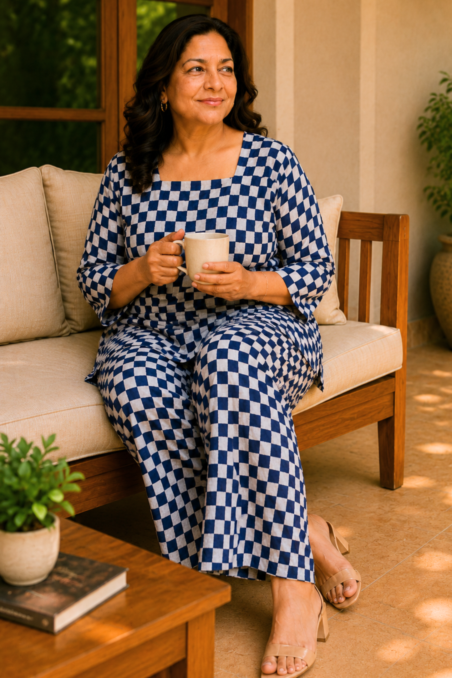 Azure Mirage Rayon Co-ord Set