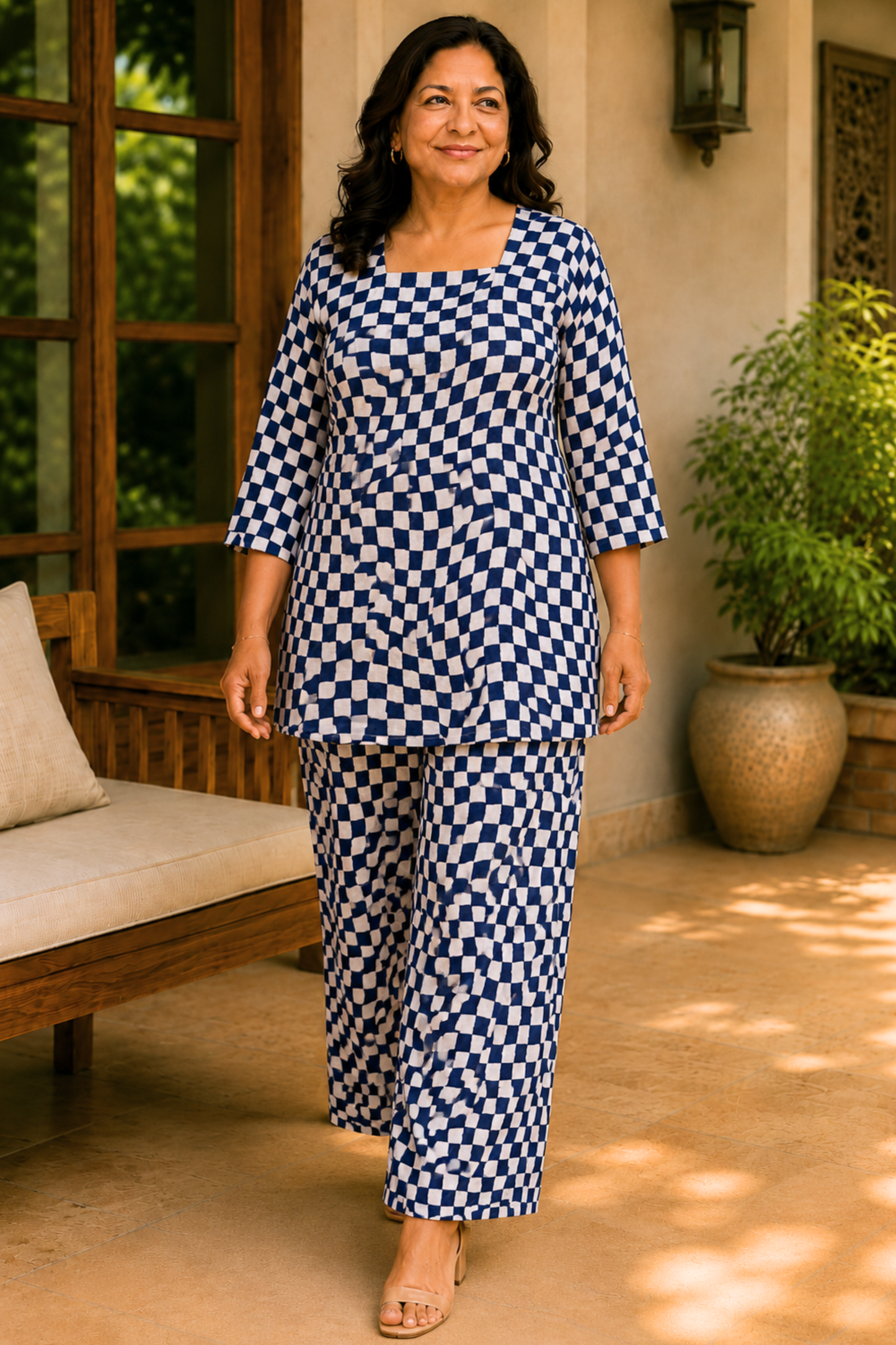 Azure Mirage Rayon Co-ord Set