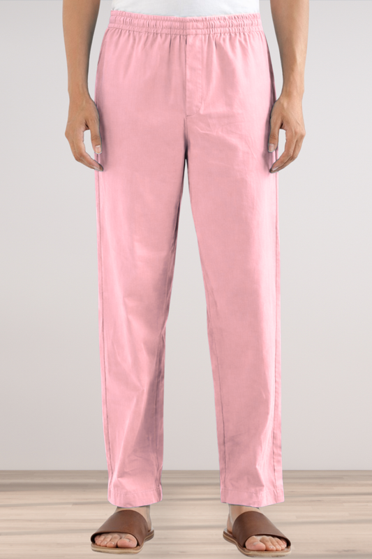 Baby Pink Cotton Pant Pajama