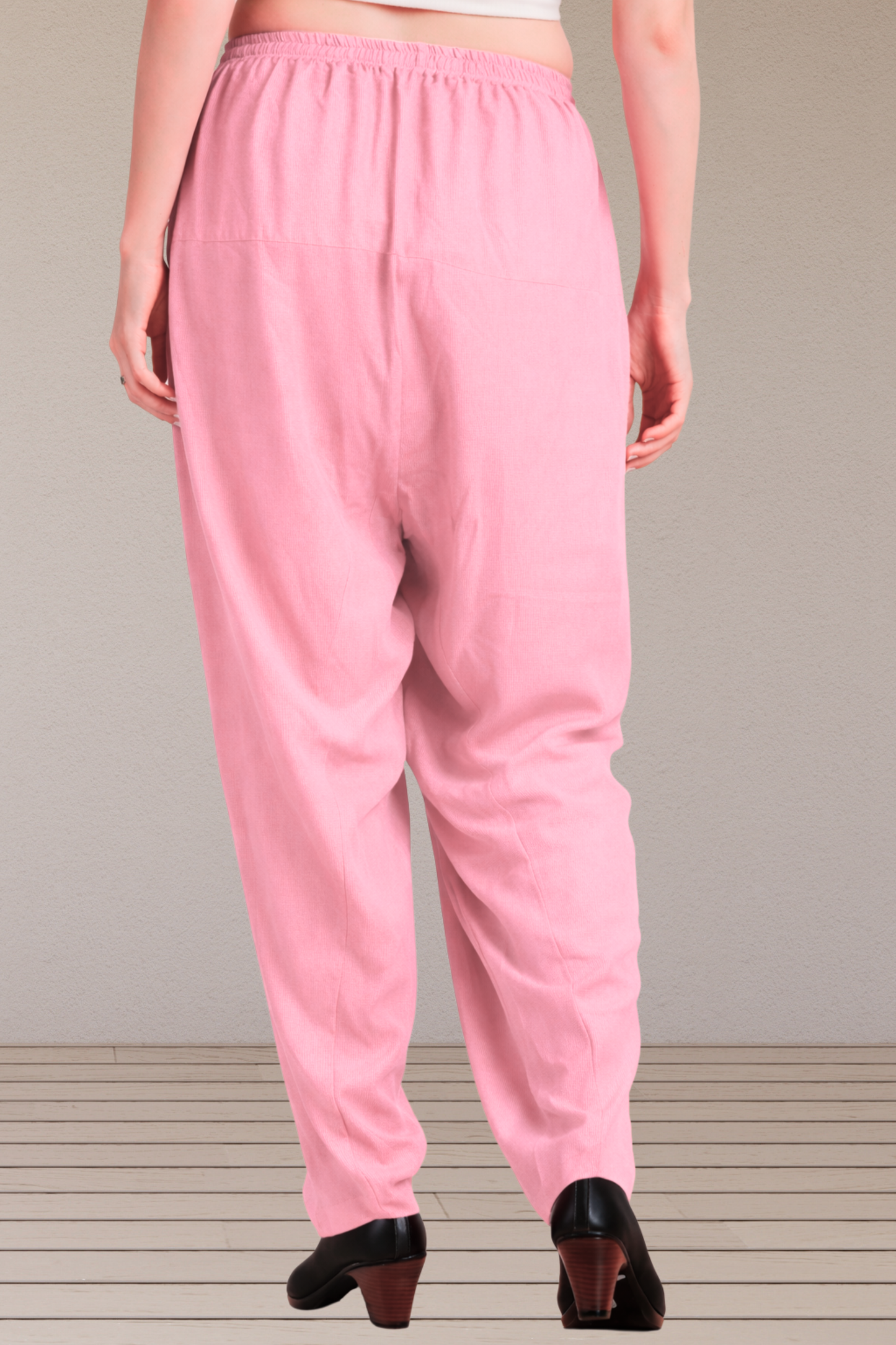 Baby Pink Easy Fit Rayon Salwar
