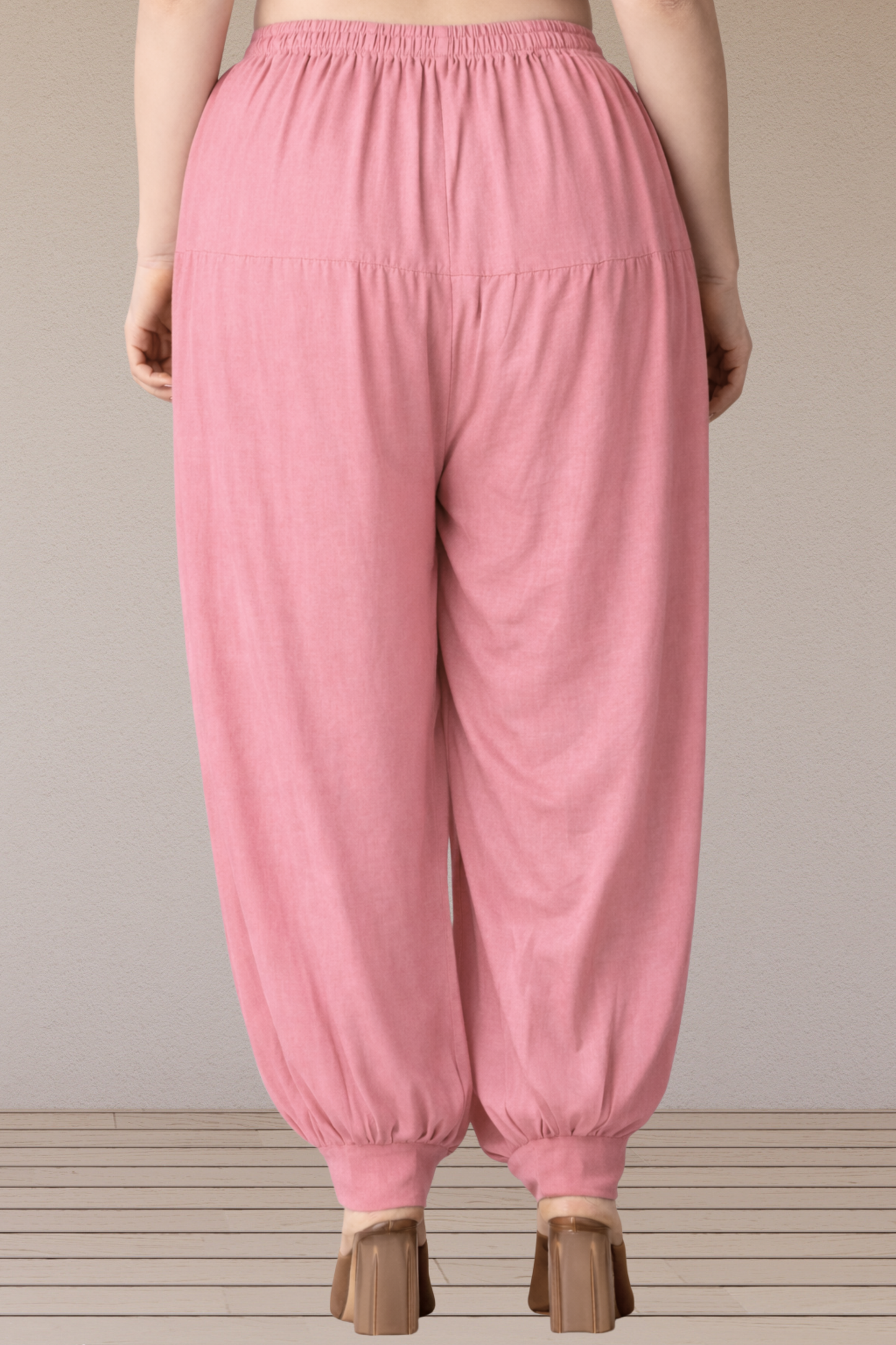 Baby Pink Rayon Afghani Salwar
