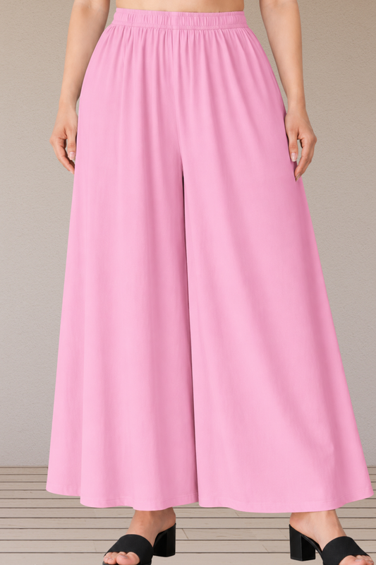 Baby Pink Rayon Skirt Palazzo