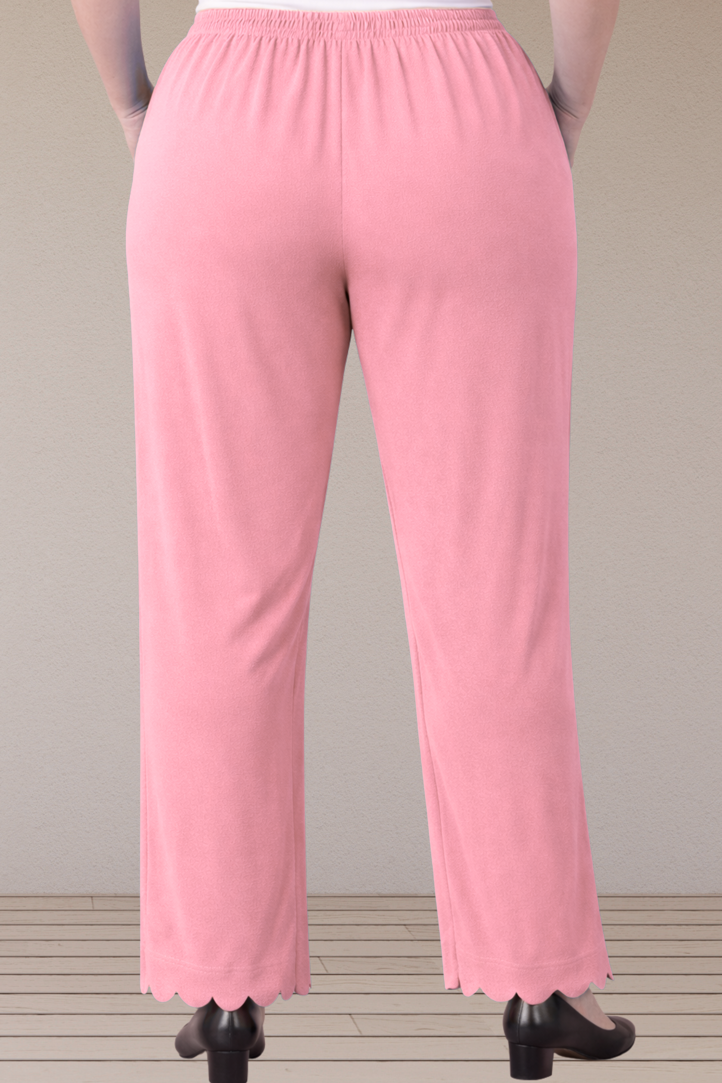 Baby Pink Scallop Cut Palazzo