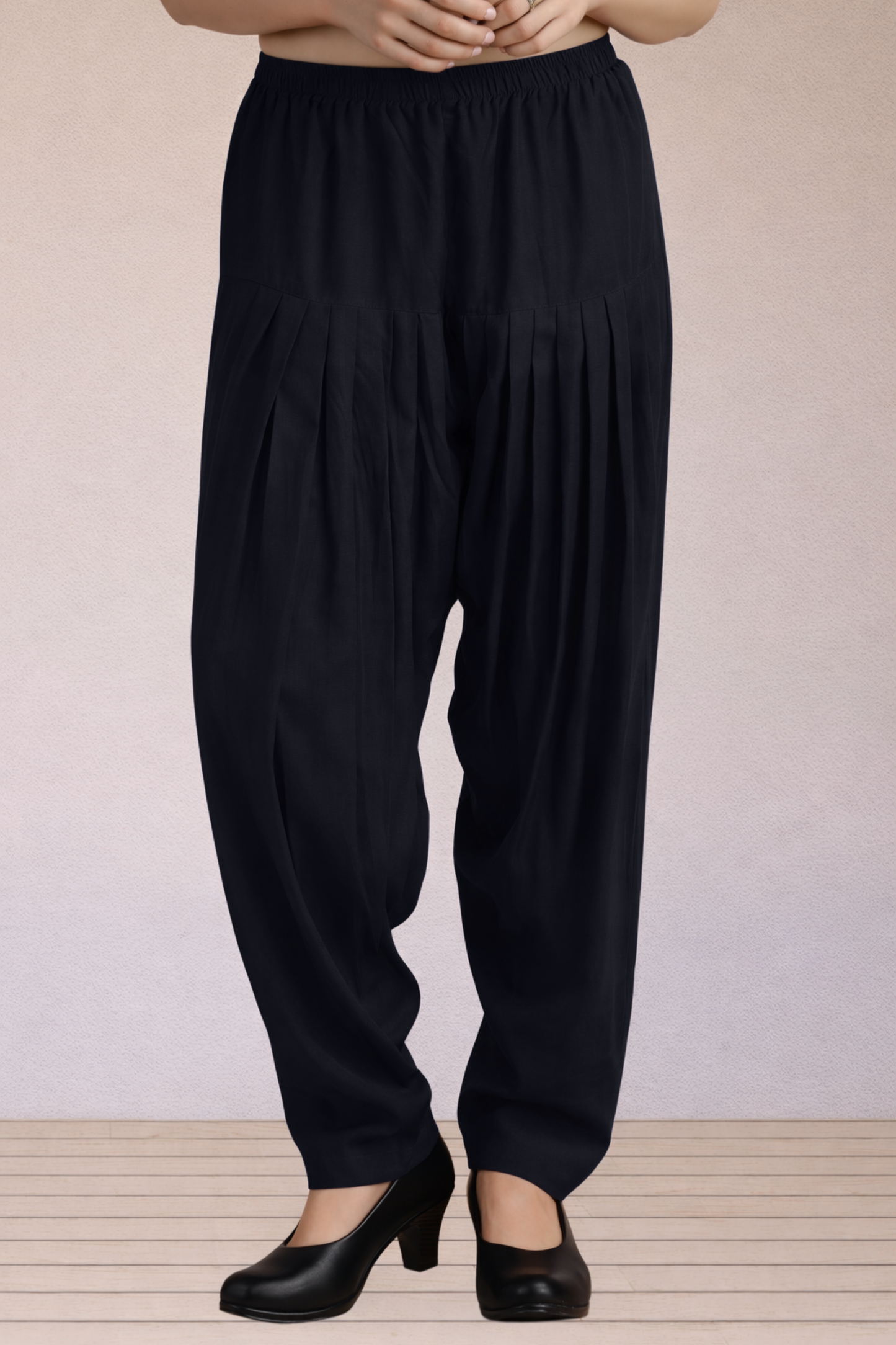 Black Easy Fit Rayon Salwar