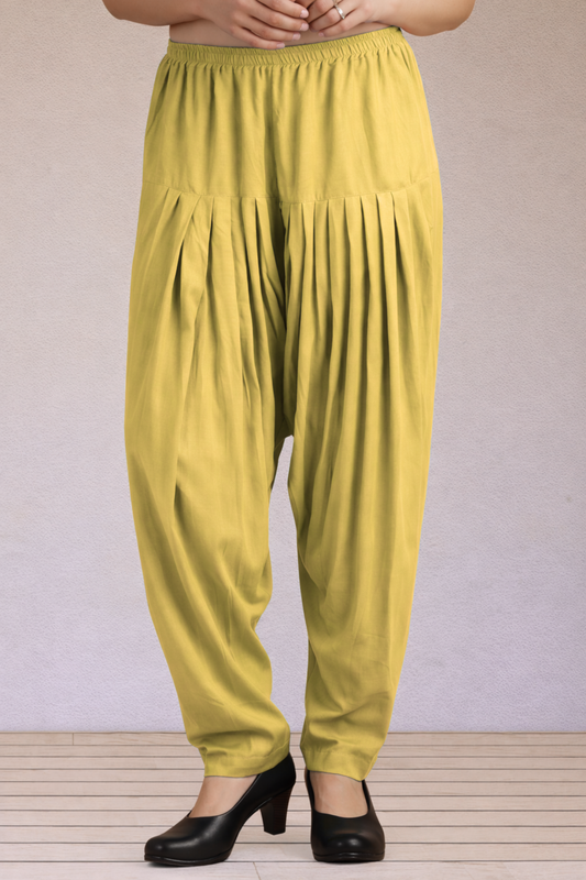 Beige Easy Fit Rayon Salwar