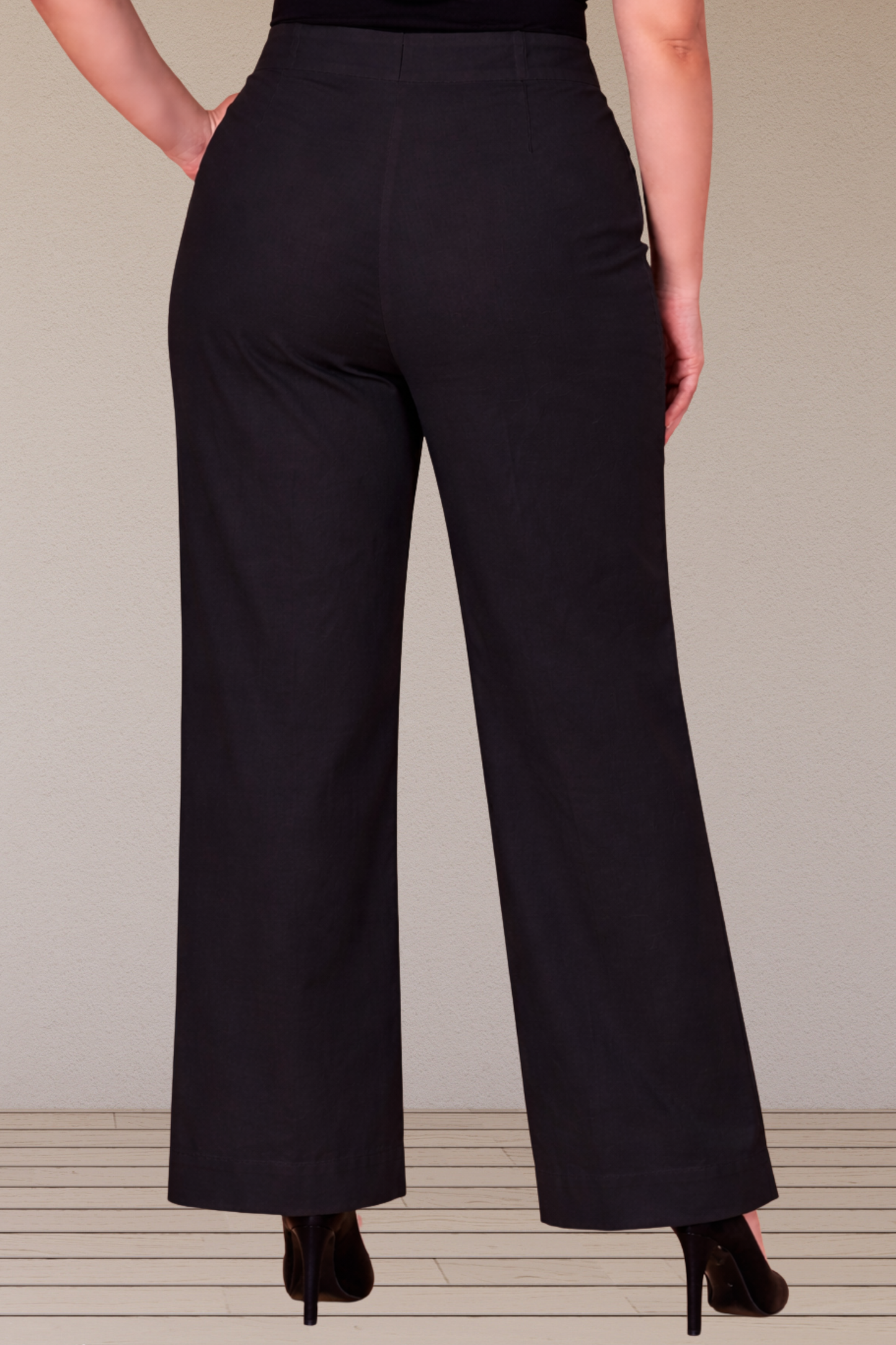 Black Buttoned Palazzo