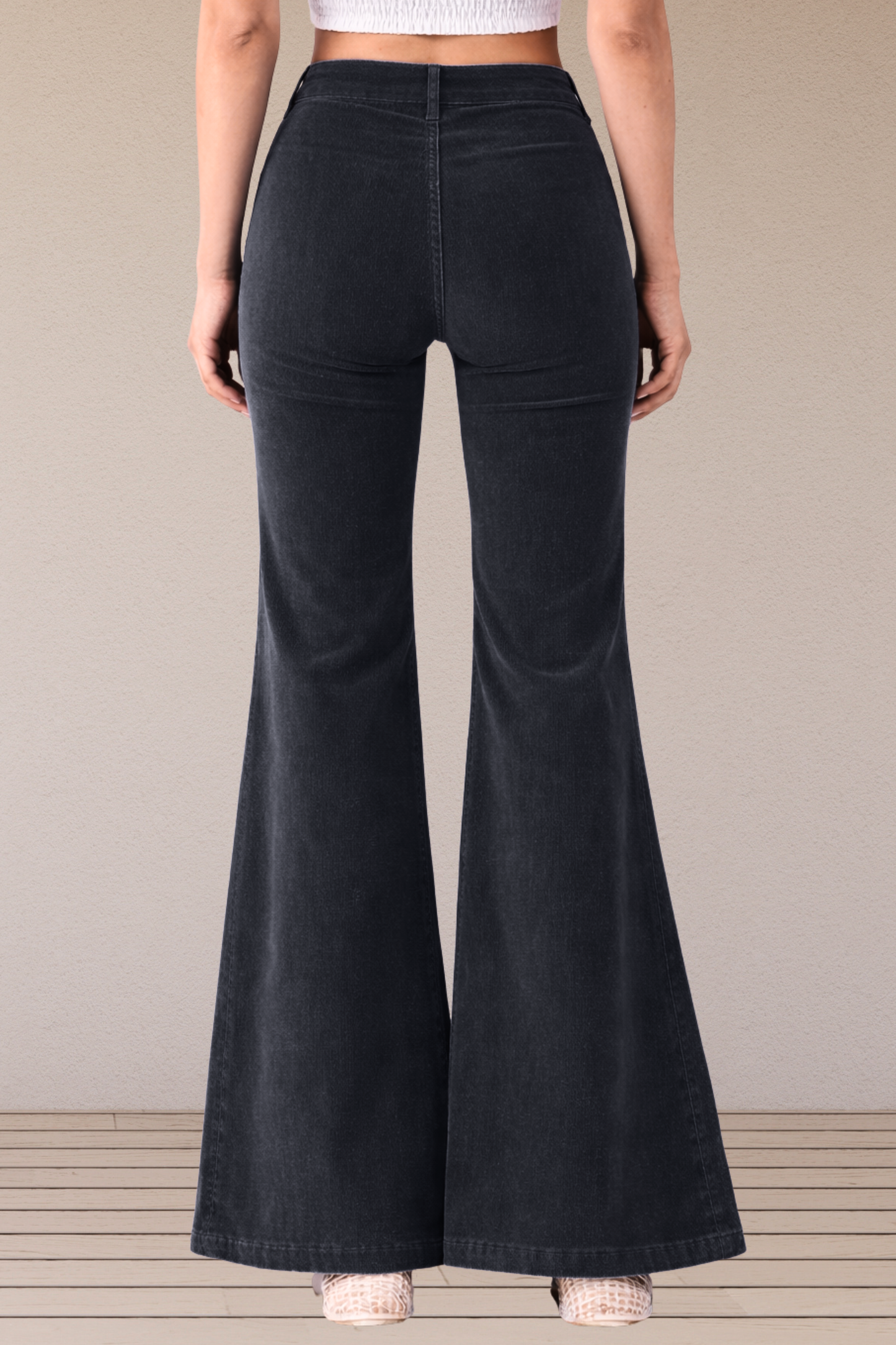 Black Corduroy Bell Bottom
