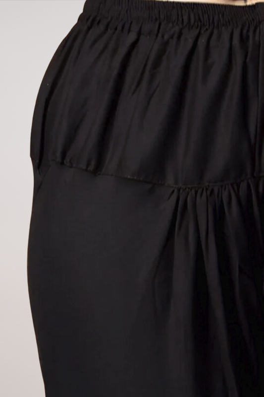 Black Cotton Churidar Pants